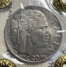 20 CENTESIMI 1936 RR FDC 63 PERIZIA PERRONE VITTORIO EMANUELE III GIG. 217 R2