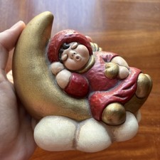 Thun Angelo Amorino Rosso Dormiente Su Mezzaluna RARO Misure 12 x 11 cm