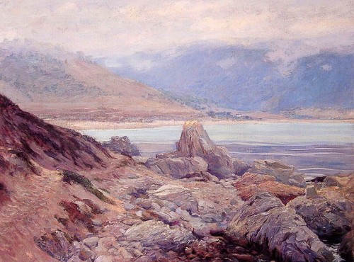 Dipinto olio lungo fiume - olio, il