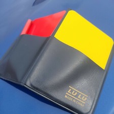 Blocco note arbitro ref giallo