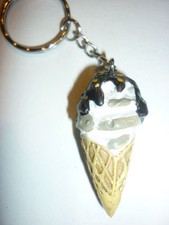 Ice cream cone keychain hand - ice,