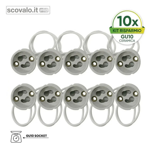Portalampada gu10 ceramica - portalampada,