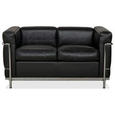 Cassina LC 2 Pelle Divano Nero