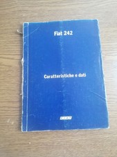 fiat 242 manuale libro libretto book caratteristiche e dati manual features data