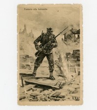 Fanteria Baionetta Attacco Guerra Regio Esercito Vittorio Polli Cartolina