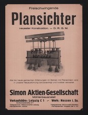 LEIPZIG NOSSEN, pubblicità 1927, Simon AG Mühlenbau-Anstalt Plansichten