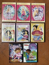 Lotto 8 DVD Disney Principesse Barbie Dora Usati