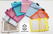 portabadge tesserino-porta Pass Badge vera Pelle porta tessere porta carte aereo
