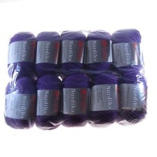GOMITOLI LANA MERINO/ACRILICO VIOLA CICLAMINO FERRI 5.5/6.5 500g NORDIKA COL.412