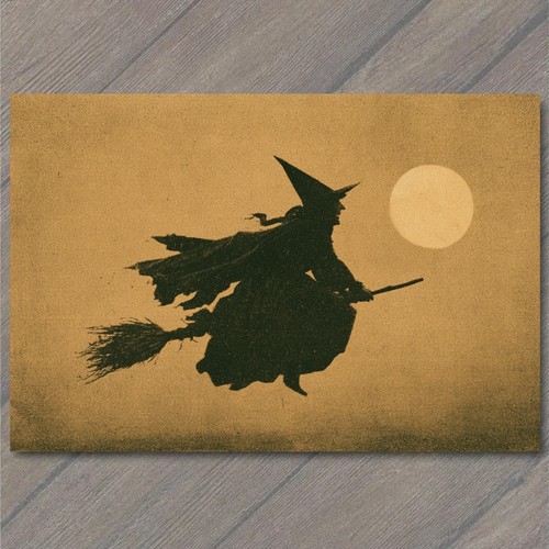 Carta arte strega scopa - carta,