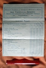 antico listino prezzi strumenti musicali Vacca Ernesto-Venezia-(anni 20?-30?)