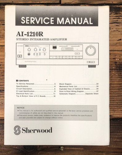 Sherwood 1210r - sherwood, ai-1210r