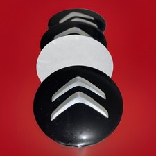 4 Pezzi Coprimozzo Adesivo Citroen  Tappo Cerchi In Lega 56mm