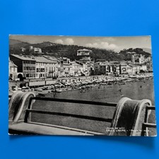 CELLE LIGURE POESIA DEL MARE CARTOLINA GRANDE VINTAGE SPEDITA 1954 