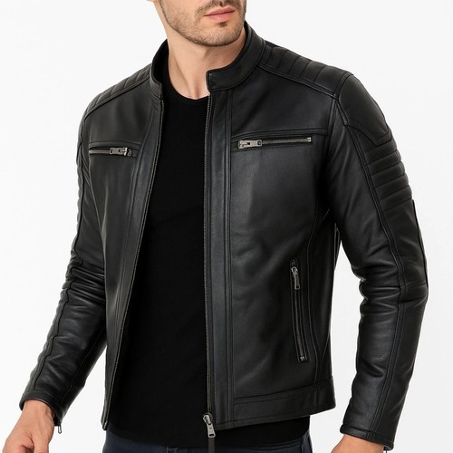 Giacca uomo vera - pelle, biker