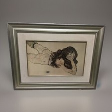 ?  EGON SCHIELE  25 x 39 Cornice 47x61.   No Gustav Klimt