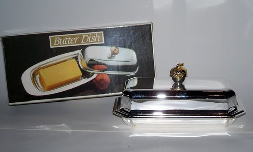 Burriera lusso placcata - burriera,