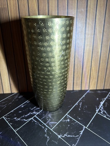 Vaso vintage ottone inciso - vintage,