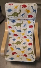 Ikea POÄNG Struttura per poltrona per bambini  Cuscino Dinosauri