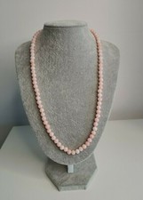 COLLANA VINTAGE - PERLE in VETRO (?), ANNI '60, ROSA, LUNGHEZZA MEDIA