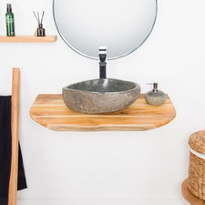 Piano lavabo legno teak - in,