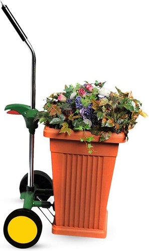 Carrello porta piante rosso