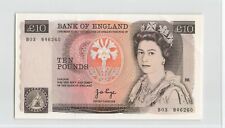 GRAN BRETAGNA 10 sterline 1975-80 INGHILTERRA, P-379a pagina B330. B03. AU. originale .C6