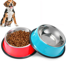 2 Ciotole per Cani in Acciaio