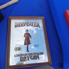 QUADRO SPECCHIO VINTAGE BEEFEATER LONDON DISTILLED DRY GIN BAR 33X45