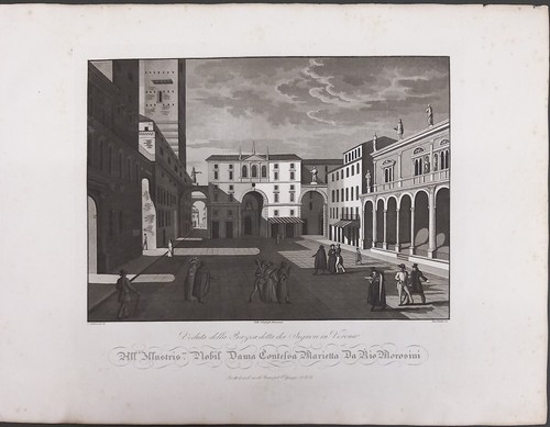Stampa antica verona piazza - verona,,