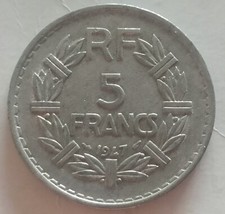5 FRANCS 1947 CON 9 STACCATO RÉPUBLIQUE FRANCAISE
