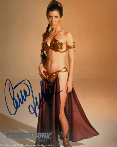 Carrie fisher autografo - fisher,