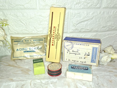 Vecchie scatolette farmaci - scatolette,