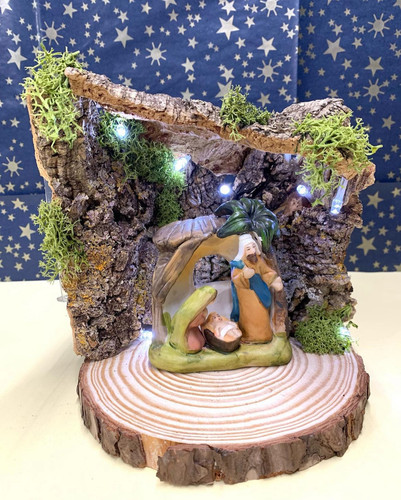 Presepe artigianale disco - presepe,