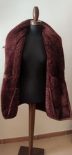 Cappotto Vintage Donna Montone SHEARLING tag 44 Colore Bordeaux 