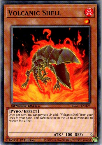 Volcanic shell speed duel - duel, gx