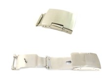 Chiusura fibbia pulsanti tipo fossil per cinturino orologio acciaio 18mm AC012