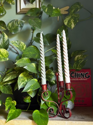 Candelabro vintage rosso - , in