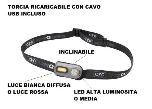 Torcia lampada frontale - torcia, luce