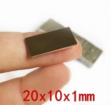 2 Magneti forti 20x10x1 mm neodimio permanente rettangolari sottili 20mm x 10mm