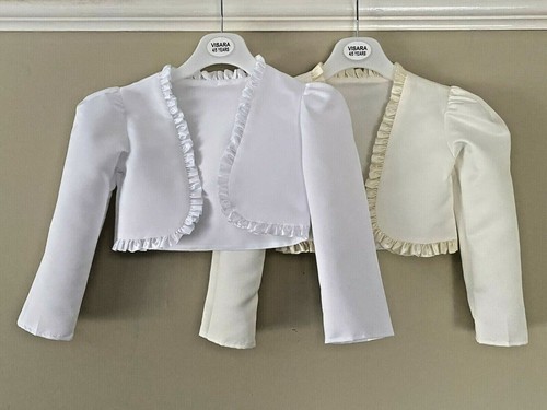Bolero raso bambina bianco - raso,