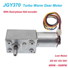 Riduzione Motore Ingranaggio Turbo Worm DC6V 12V 24V Con Encoder Alta Coppia Reversibile