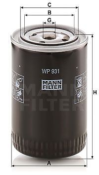 Mann filter filtro - filtro, olio