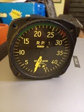 Strumento Aereo US RPM Giri Motore Di Aereo A Due Motori, WW2