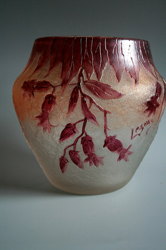 Antico vaso vetro acidato - antico, in
