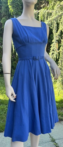 Abito lino blu vintage - in,
