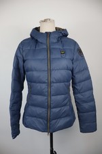 BLAUER PIUMINO GIUBBINO DONNA Tg. S WOMAN CASUAL JACKET VINTAGE PIUME BLU