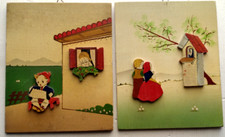 Quadretti vintage legno - ,
