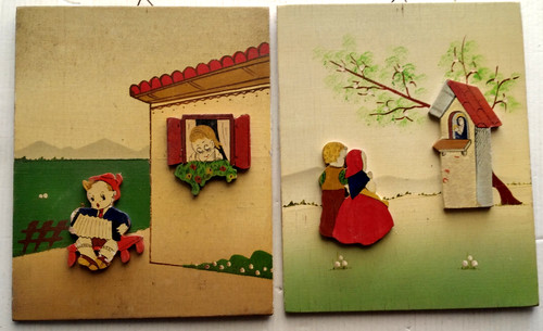 Quadretti vintage legno - in,