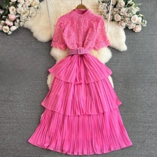 Women Midi Lace Layered